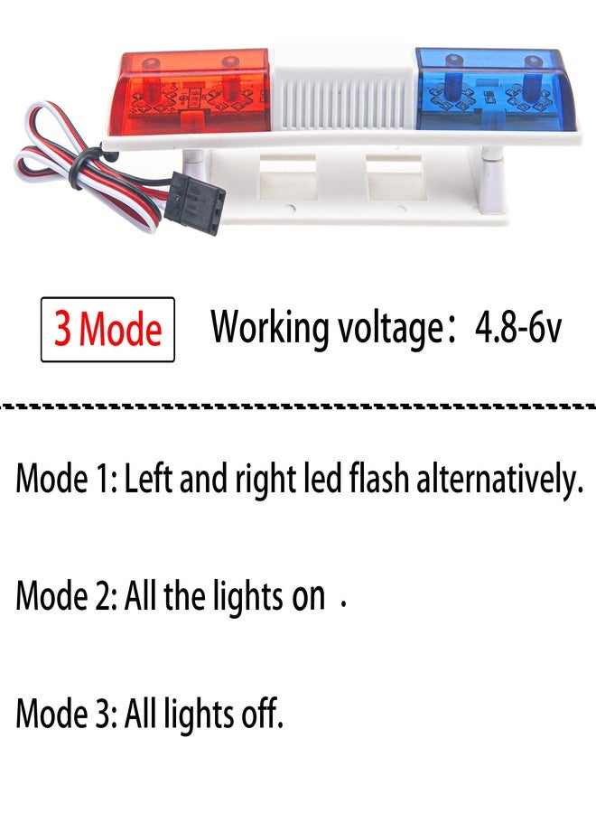 Share Goo مصابيح شرطة LED ليلية وامضة لسيارات التحكم عن بعد من ShareGoo، متوافقة مع سيارات Traxxas وHSP وHPI وTamiya 4WD وAxial وArrma بمقياس 1/10 و1/8، سيارات رالي وشاحنات التحكم عن بعد - Image 3